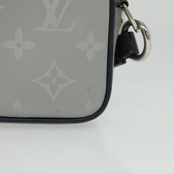 LOUIS VUITTON Monogram satellite alpha Clutch Bag Silver M44171 LV Auth 32344A - Picture 3 of 16